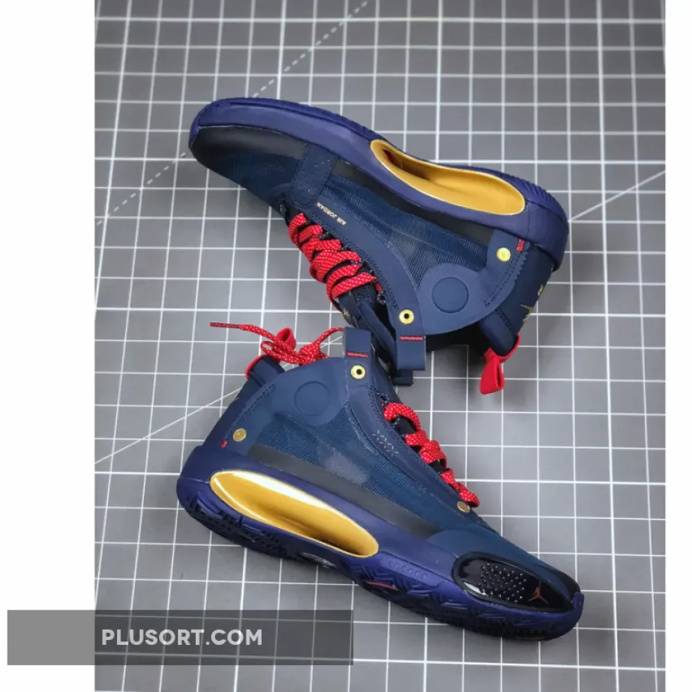 Air Jordan 34 Navy Blue/Gold