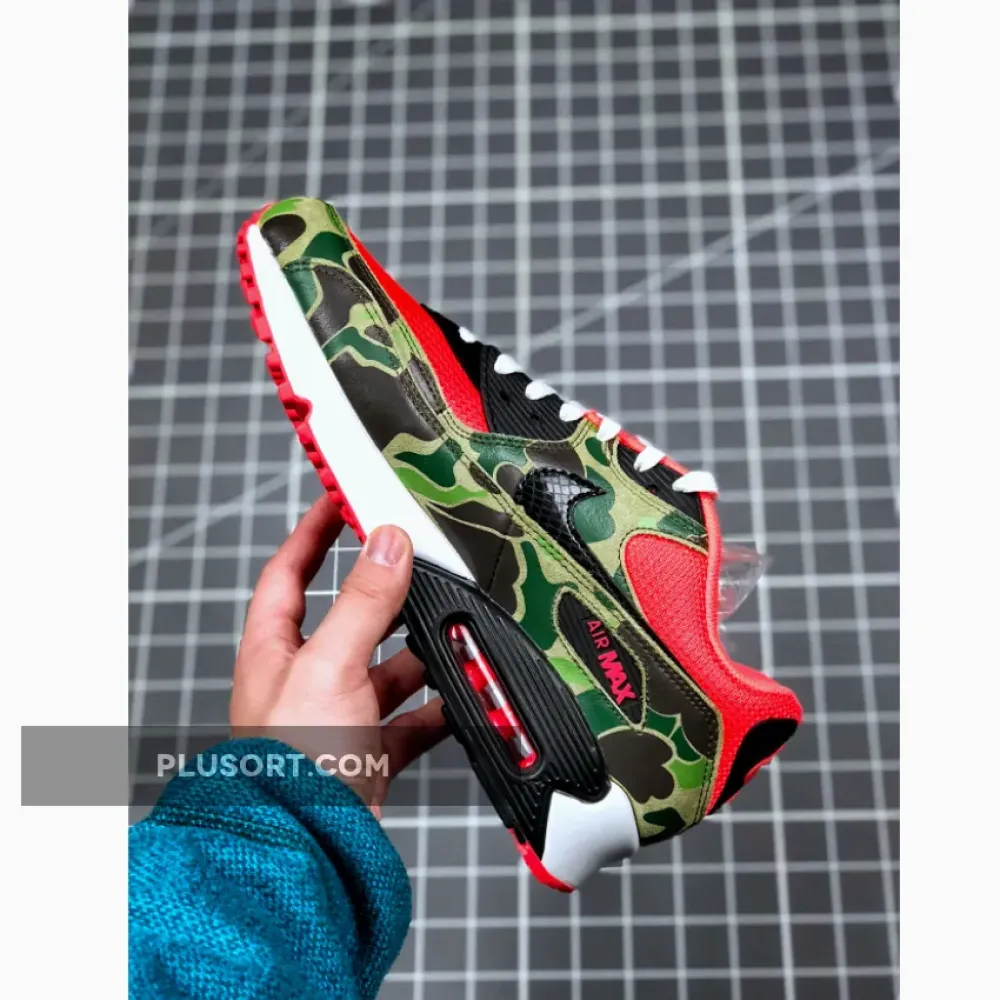Nike Air Max 90 “Reverse Duck Camo” Infrared/Black  CW6024-600