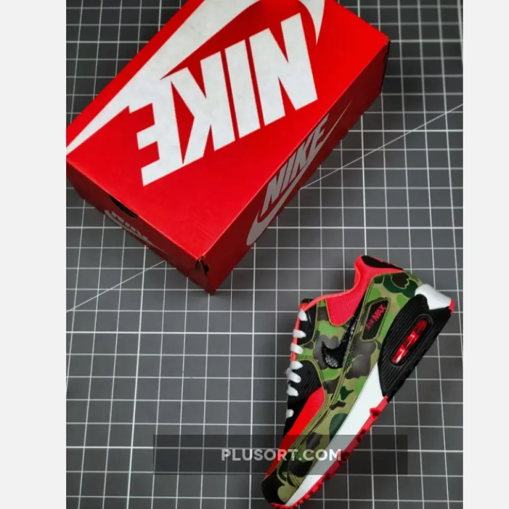 Nike Air Max 90 “Reverse Duck Camo” Infrared/Black  CW6024-600