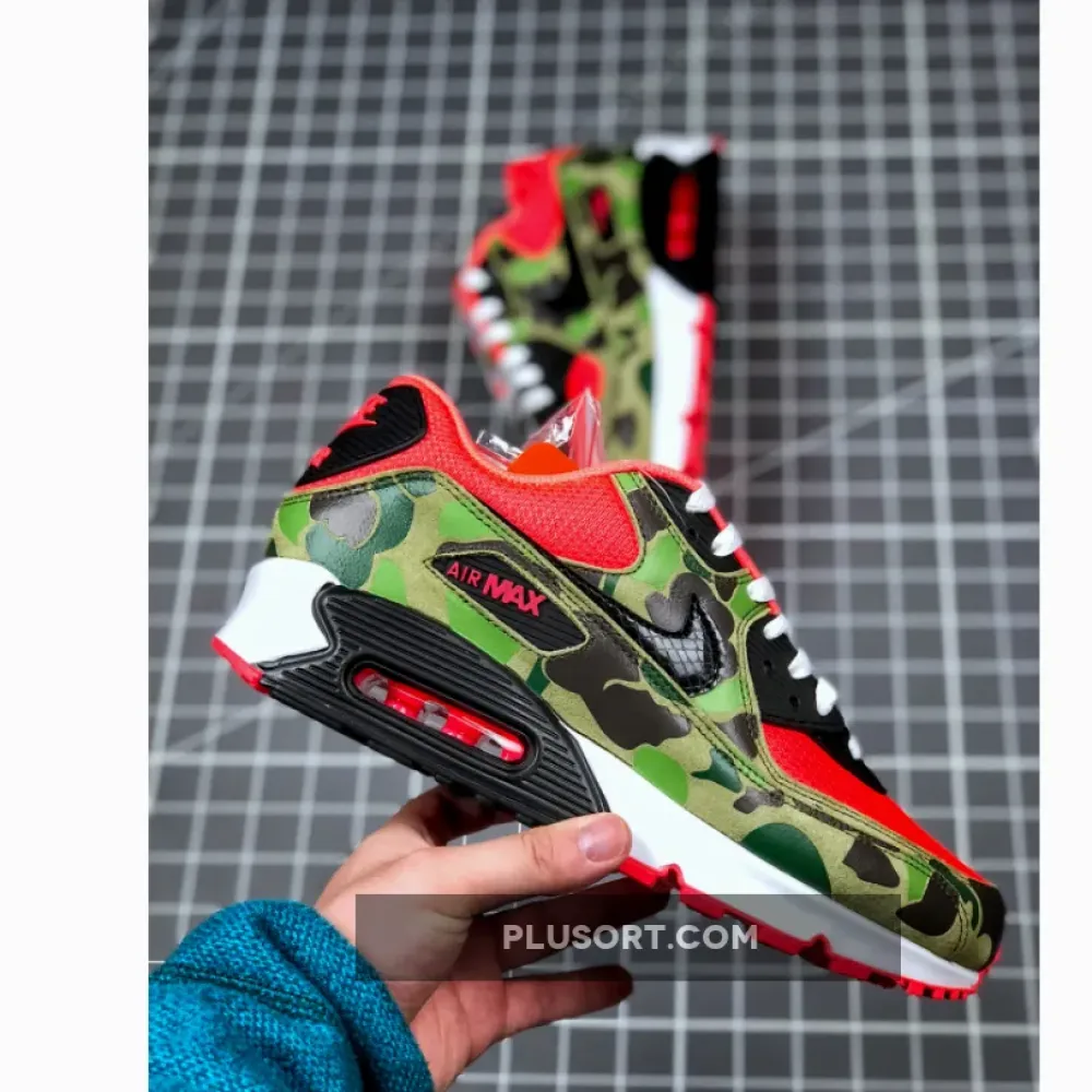 Nike Air Max 90 “Reverse Duck Camo” Infrared/Black  CW6024-600