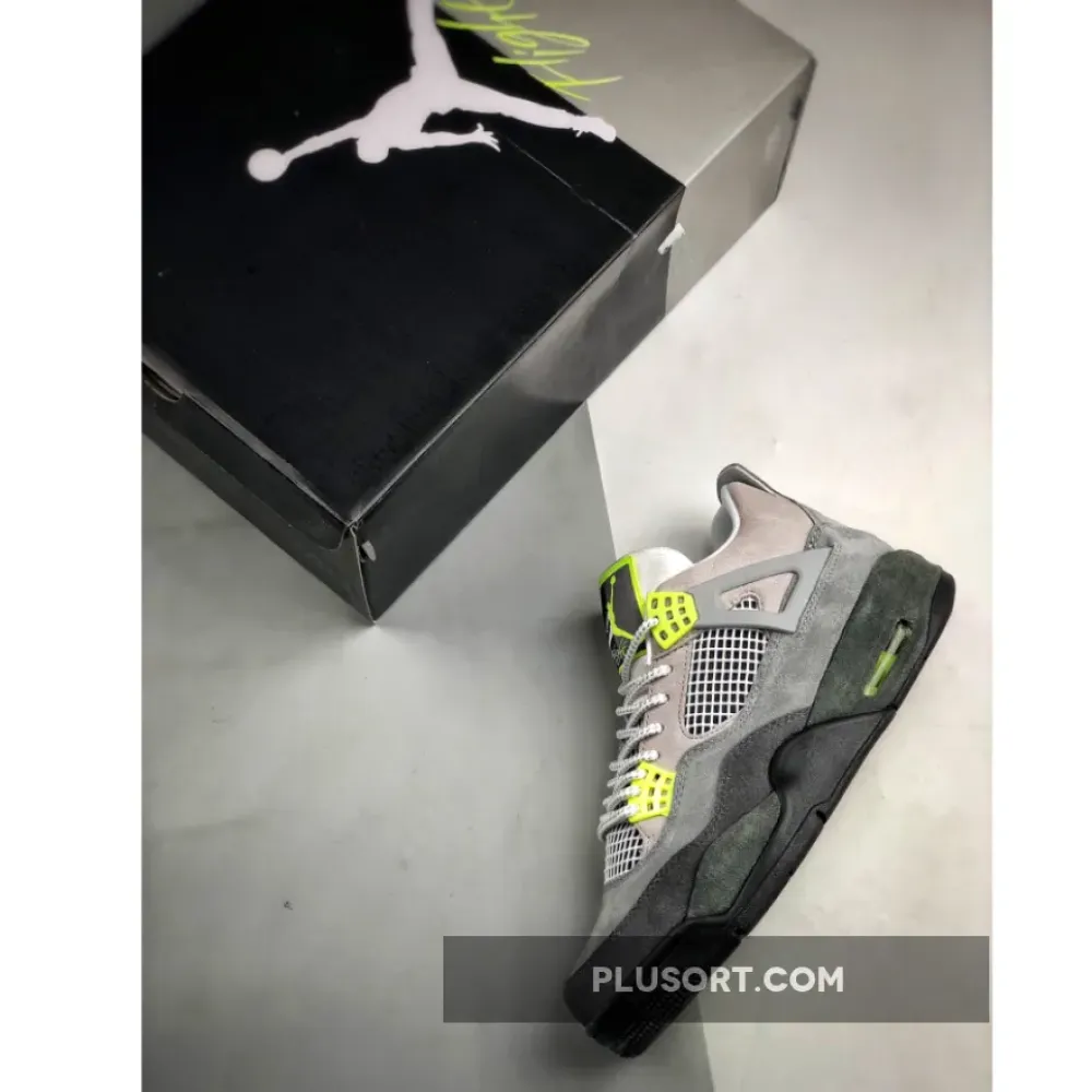 Air Jordan 4 SE “Neon Air Max 95” Cool Grey/Volt-Wolf Grey-Black CT5342-007