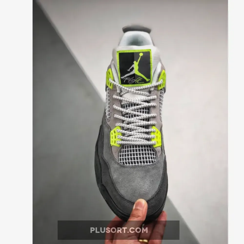 Air Jordan 4 SE “Neon Air Max 95” Cool Grey/Volt-Wolf Grey-Black CT5342-007