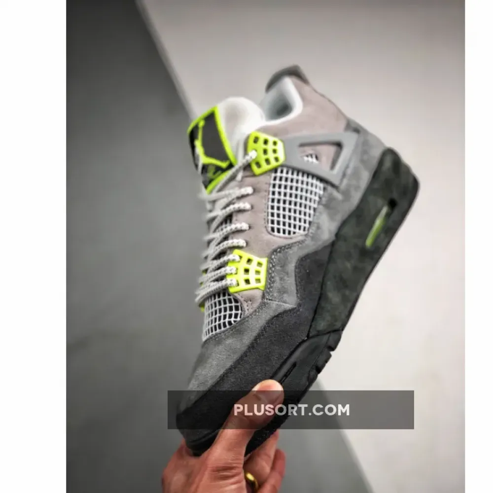 Air Jordan 4 SE “Neon Air Max 95” Cool Grey/Volt-Wolf Grey-Black CT5342-007
