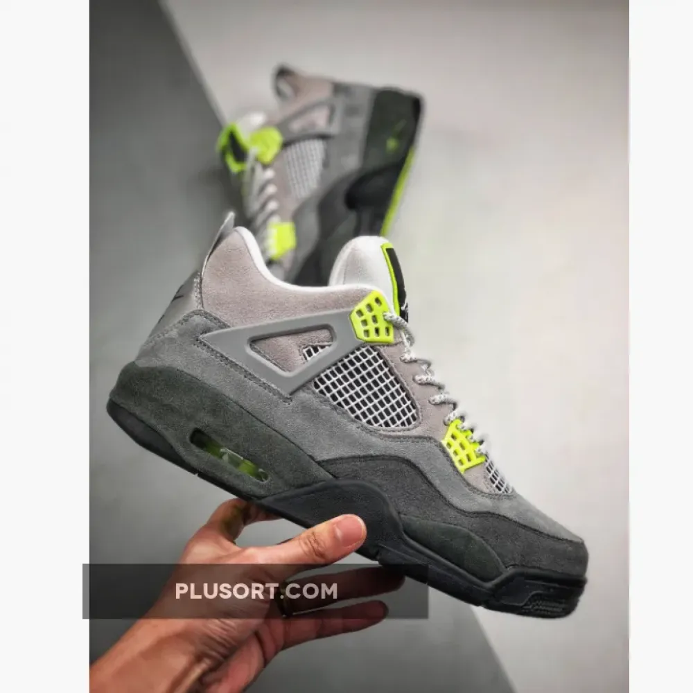 Air Jordan 4 SE “Neon Air Max 95” Cool Grey/Volt-Wolf Grey-Black CT5342-007