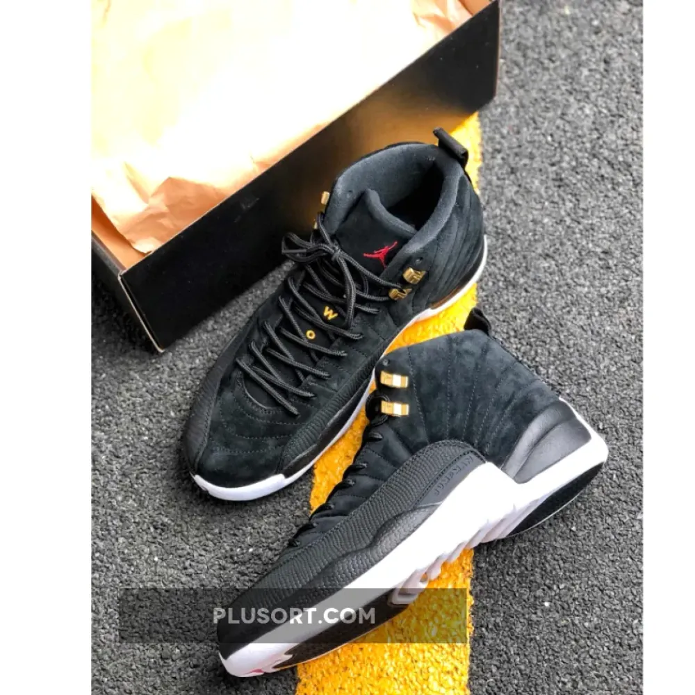 Air Jordan 12 “Reverse Taxi” Black/White-Taxi  130690-017