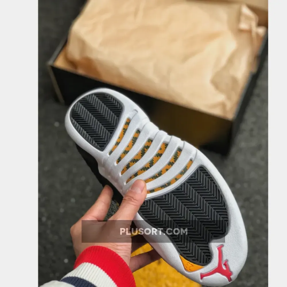 Air Jordan 12 “Reverse Taxi” Black/White-Taxi  130690-017