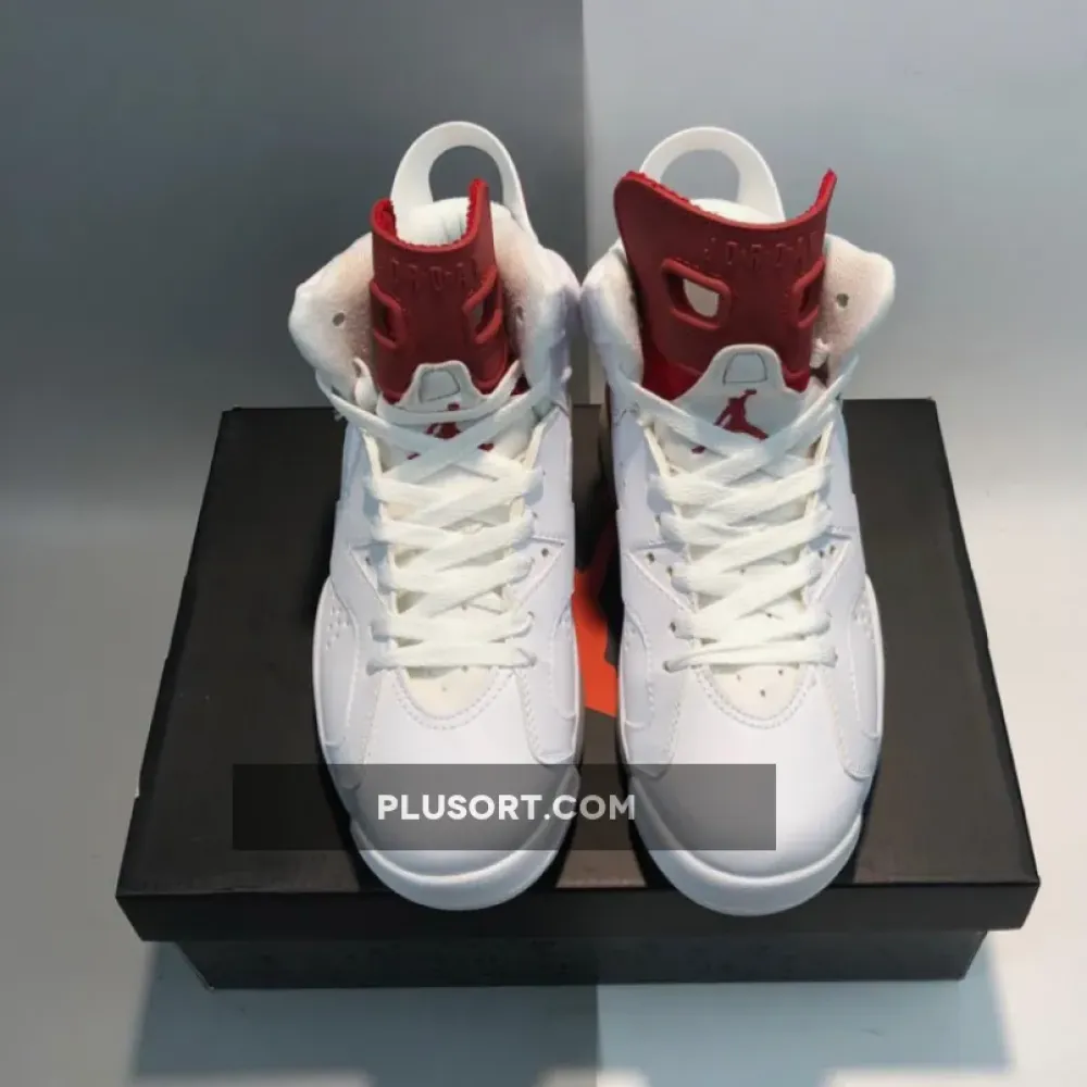 Air Jordan 6 Retro Off White/Maroon  384664-116