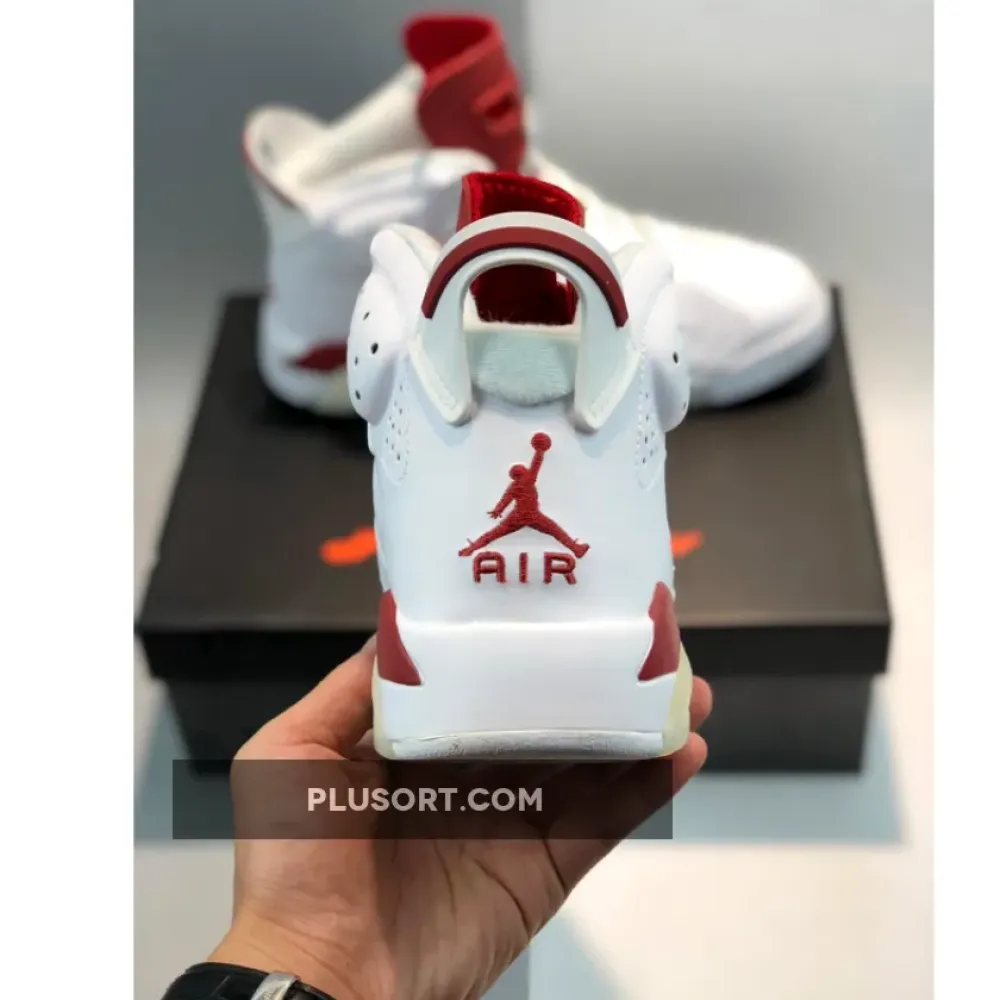 Air Jordan 6 Retro Off White/Maroon  384664-116