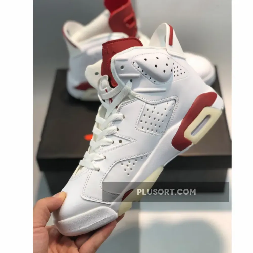 Air Jordan 6 Retro Off White/Maroon  384664-116