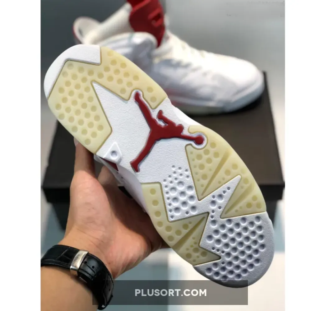 Air Jordan 6 Retro Off White/Maroon  384664-116