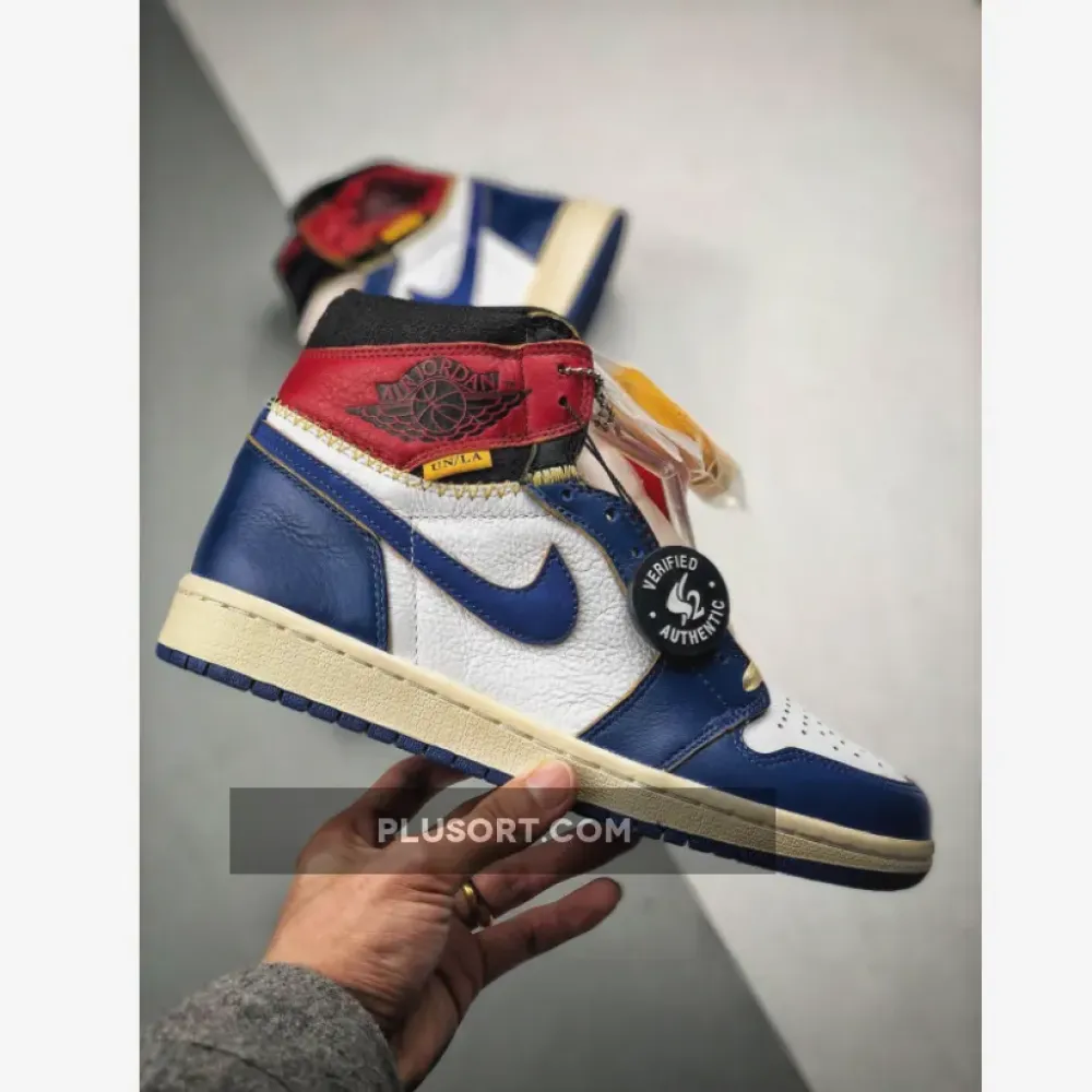 Union x Air Jordan 1 Retro High OG NRG White/Storm Blue-Varsity Red BV1300-146