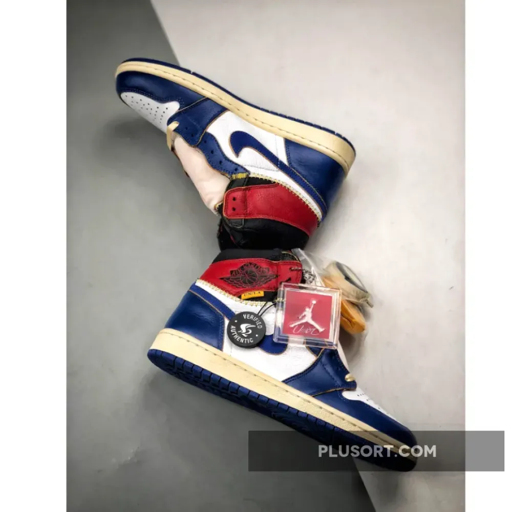Union x Air Jordan 1 Retro High OG NRG White/Storm Blue-Varsity Red BV1300-146