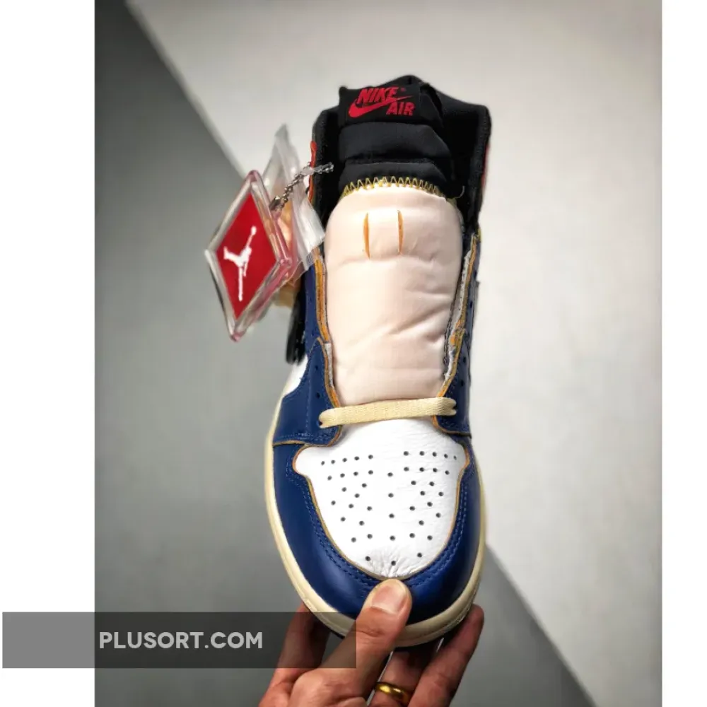 Union x Air Jordan 1 Retro High OG NRG White/Storm Blue-Varsity Red BV1300-146