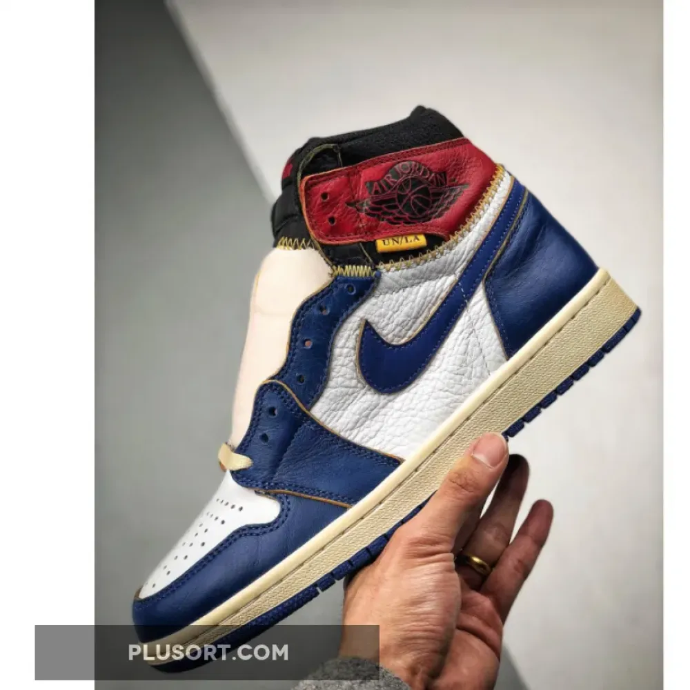 Union x Air Jordan 1 Retro High OG NRG White/Storm Blue-Varsity Red BV1300-146