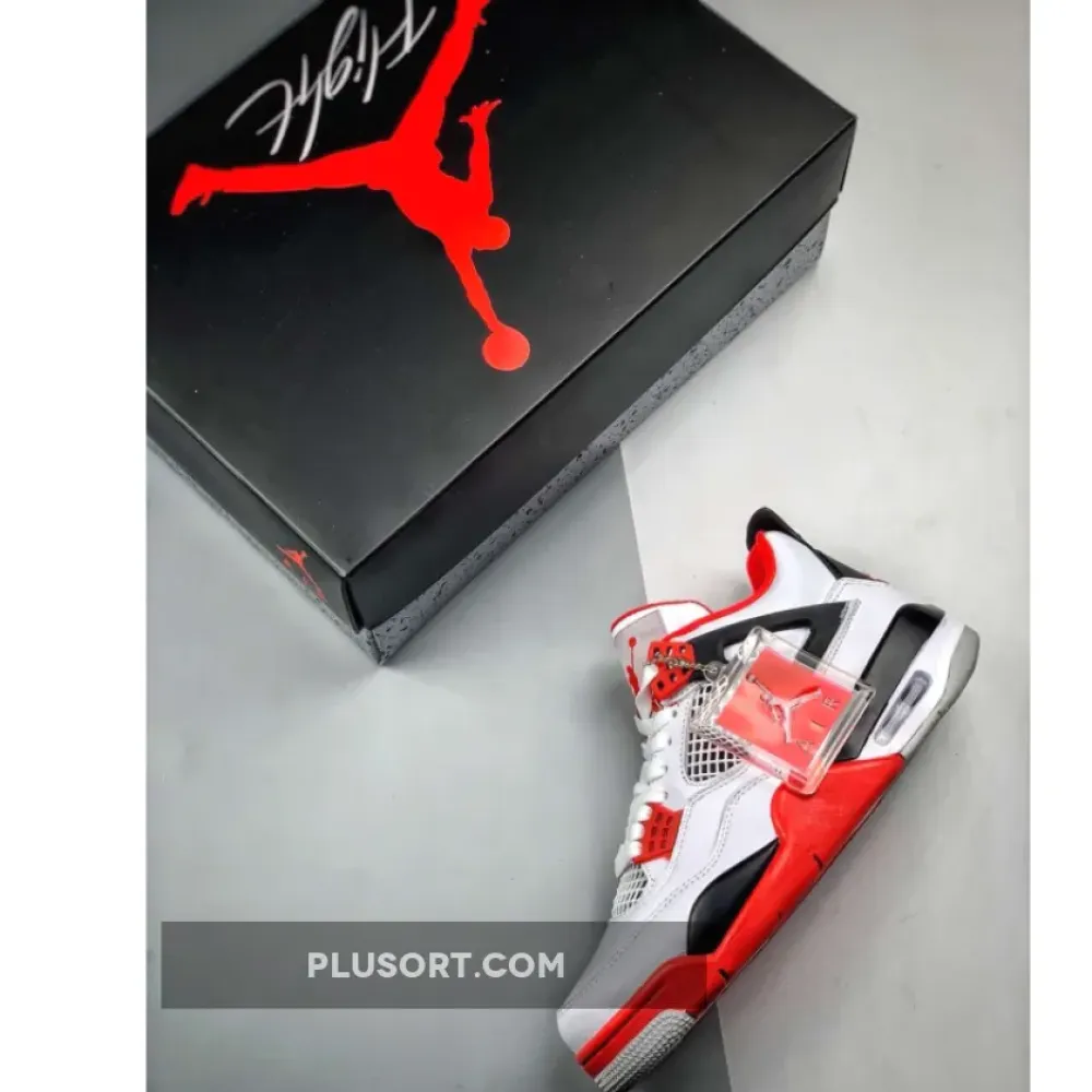 Air Jordan 4 Retro “Fire Red” White/Varsity Red-Black  308497-110
