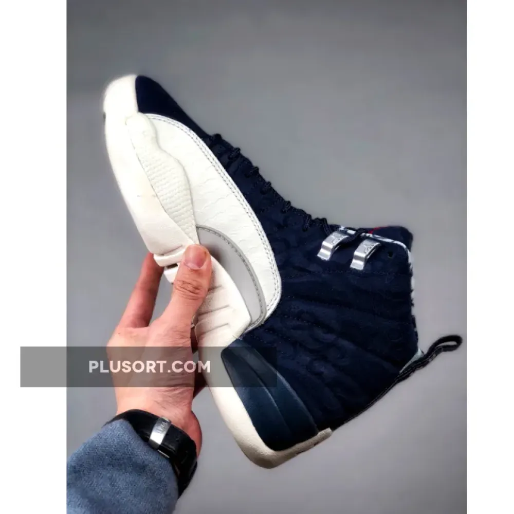 Air Jordan 12 “International Flight” College Navy/Sail-University Red BV8016-445