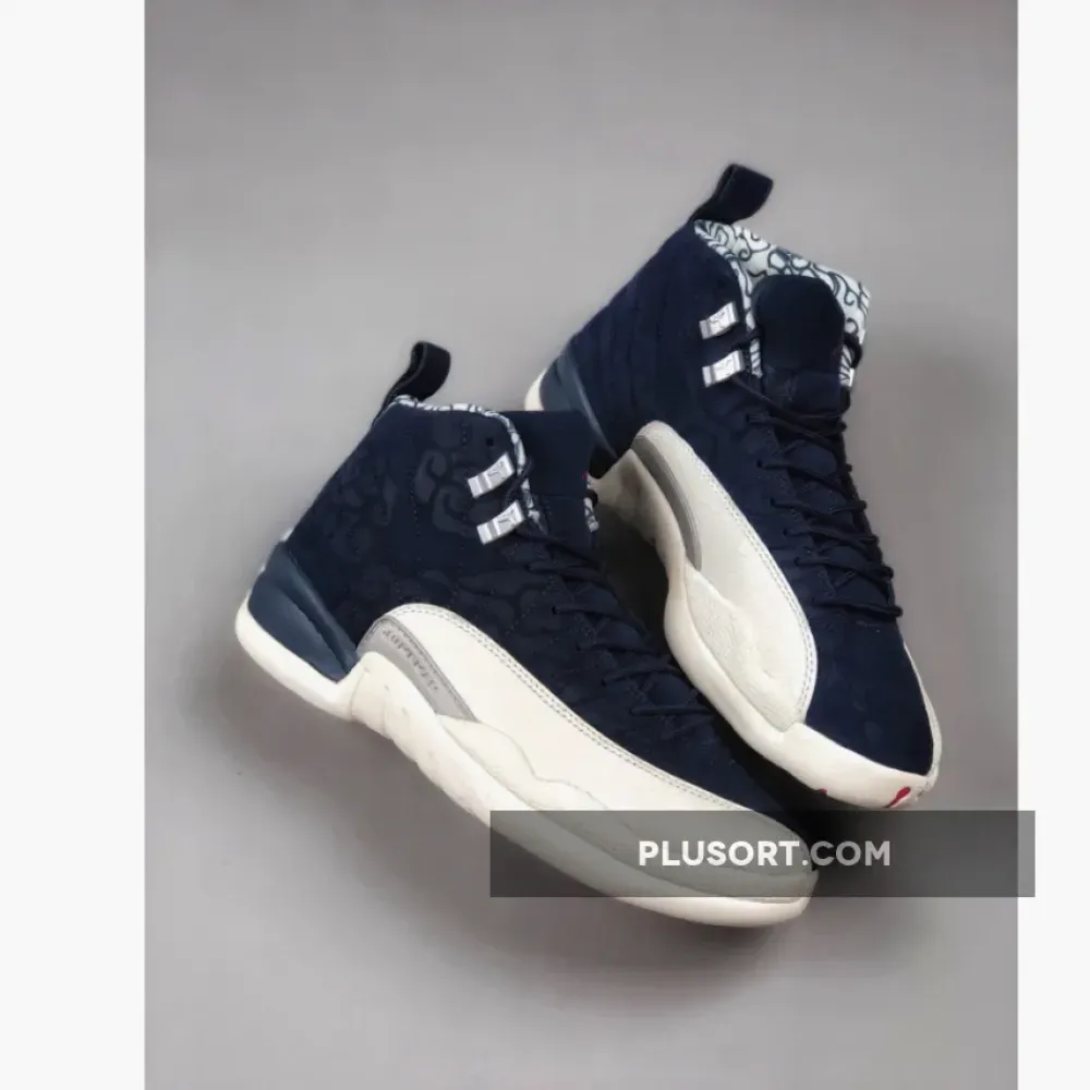 Air Jordan 12 “International Flight” College Navy/Sail-University Red BV8016-445