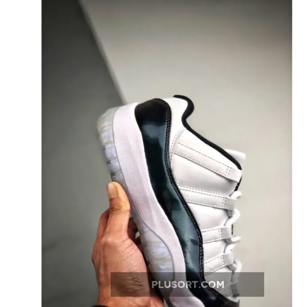 Air Jordan 11 Low “Easter” White/Emerald Rise-Black  528895-145