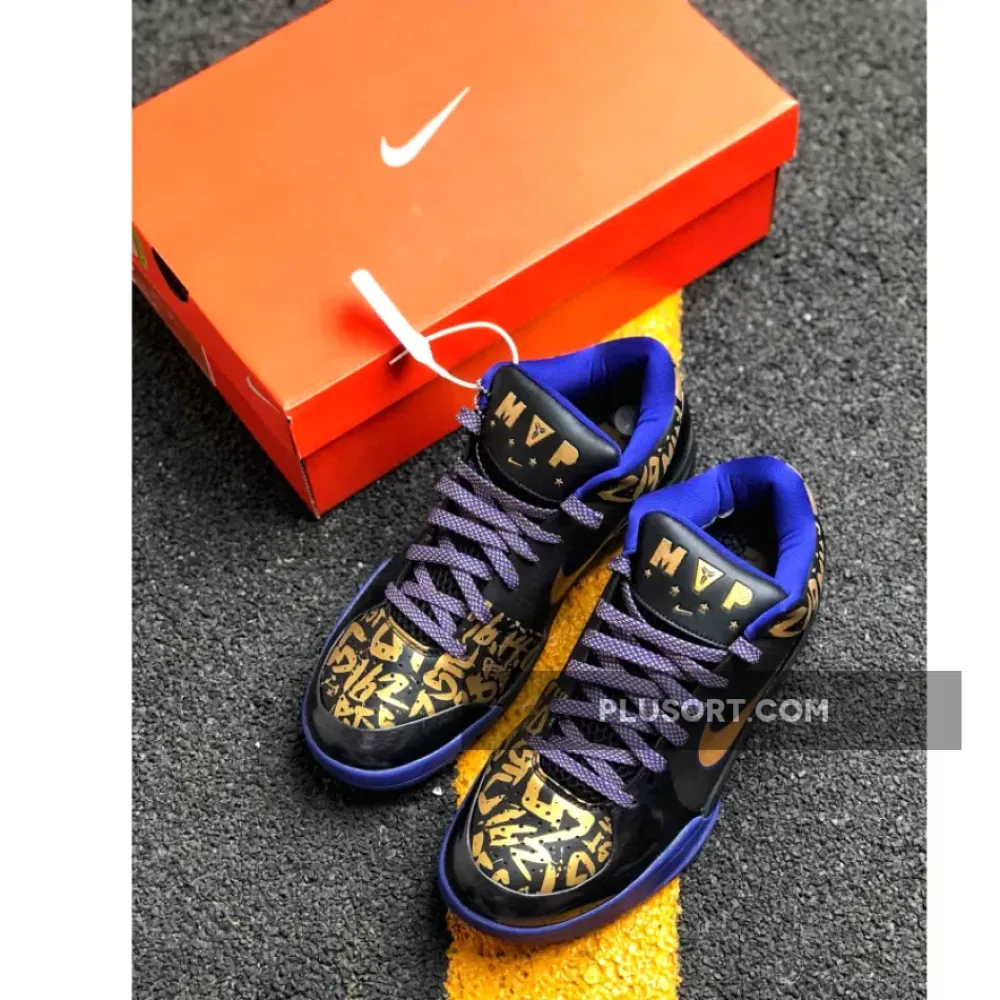 Nike Zoom Kobe 4 (Pop) “Finals” Black/Metallic Gold-Concord 354187-001