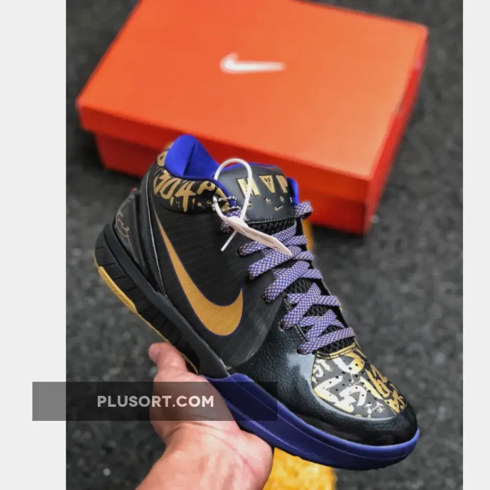 Nike Zoom Kobe 4 (Pop) “Finals” Black/Metallic Gold-Concord 354187-001