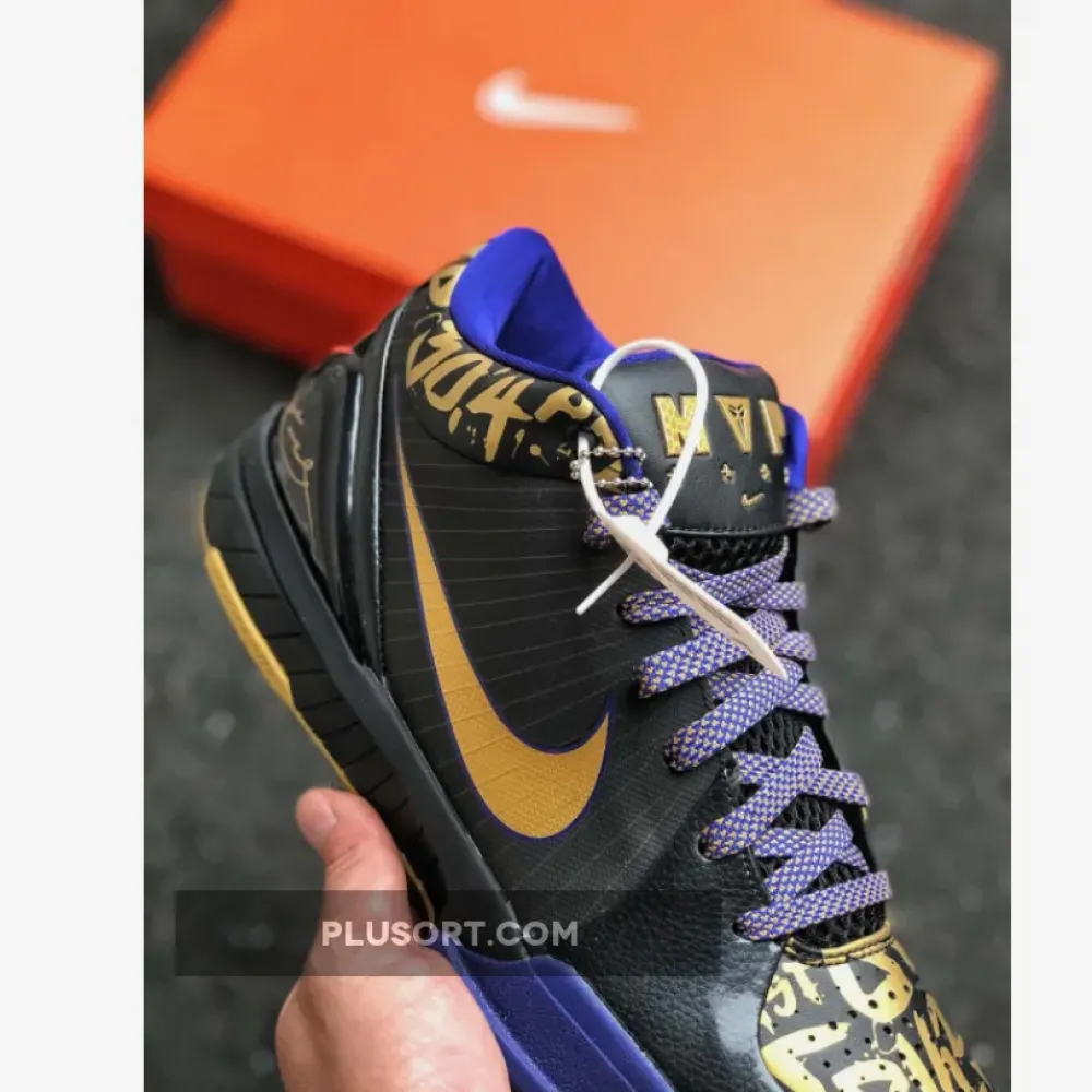 Nike Zoom Kobe 4 (Pop) “Finals” Black/Metallic Gold-Concord 354187-001