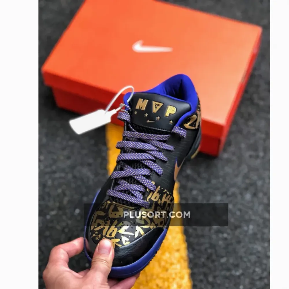 Nike Zoom Kobe 4 (Pop) “Finals” Black/Metallic Gold-Concord 354187-001