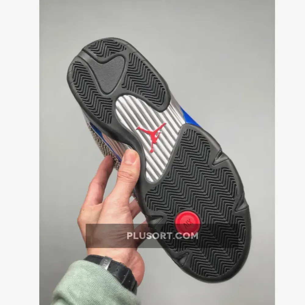 Supreme x Air Jordan 14 Black/Varsity Royal-Chrome BV7630-004