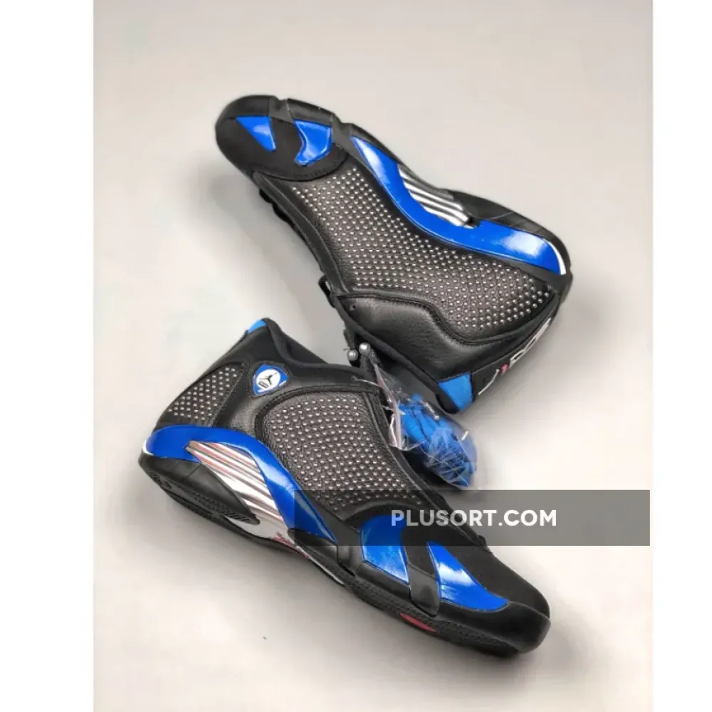 Supreme x Air Jordan 14 Black/Varsity Royal-Chrome BV7630-004
