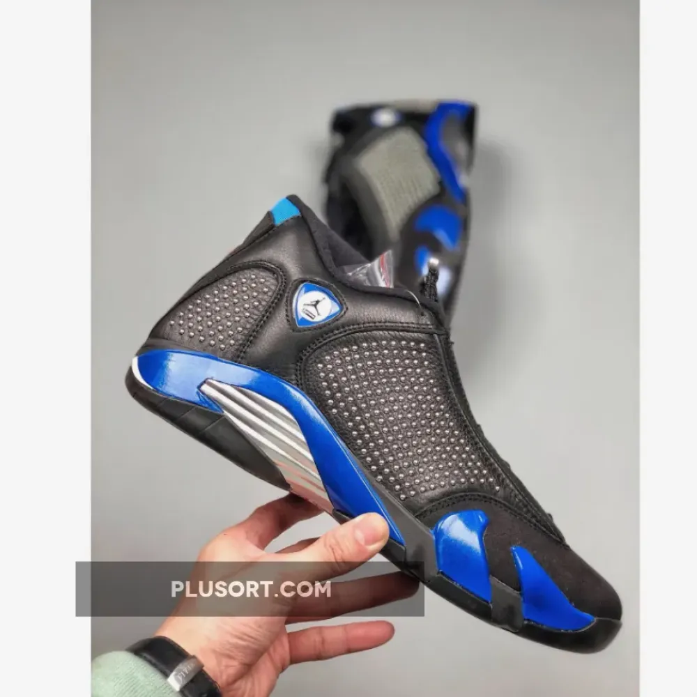 Supreme x Air Jordan 14 Black/Varsity Royal-Chrome BV7630-004