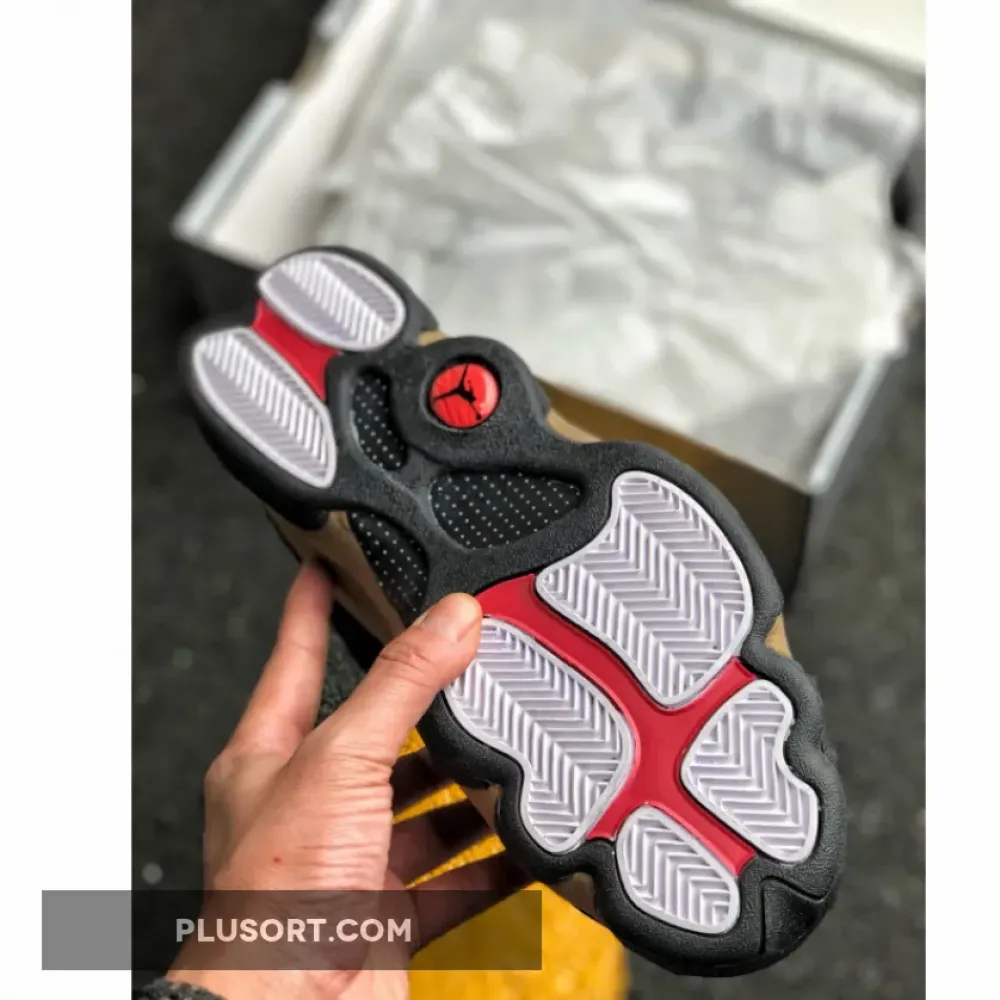 Air Jordan 13 Black/True Red-Light Olive 414571-006