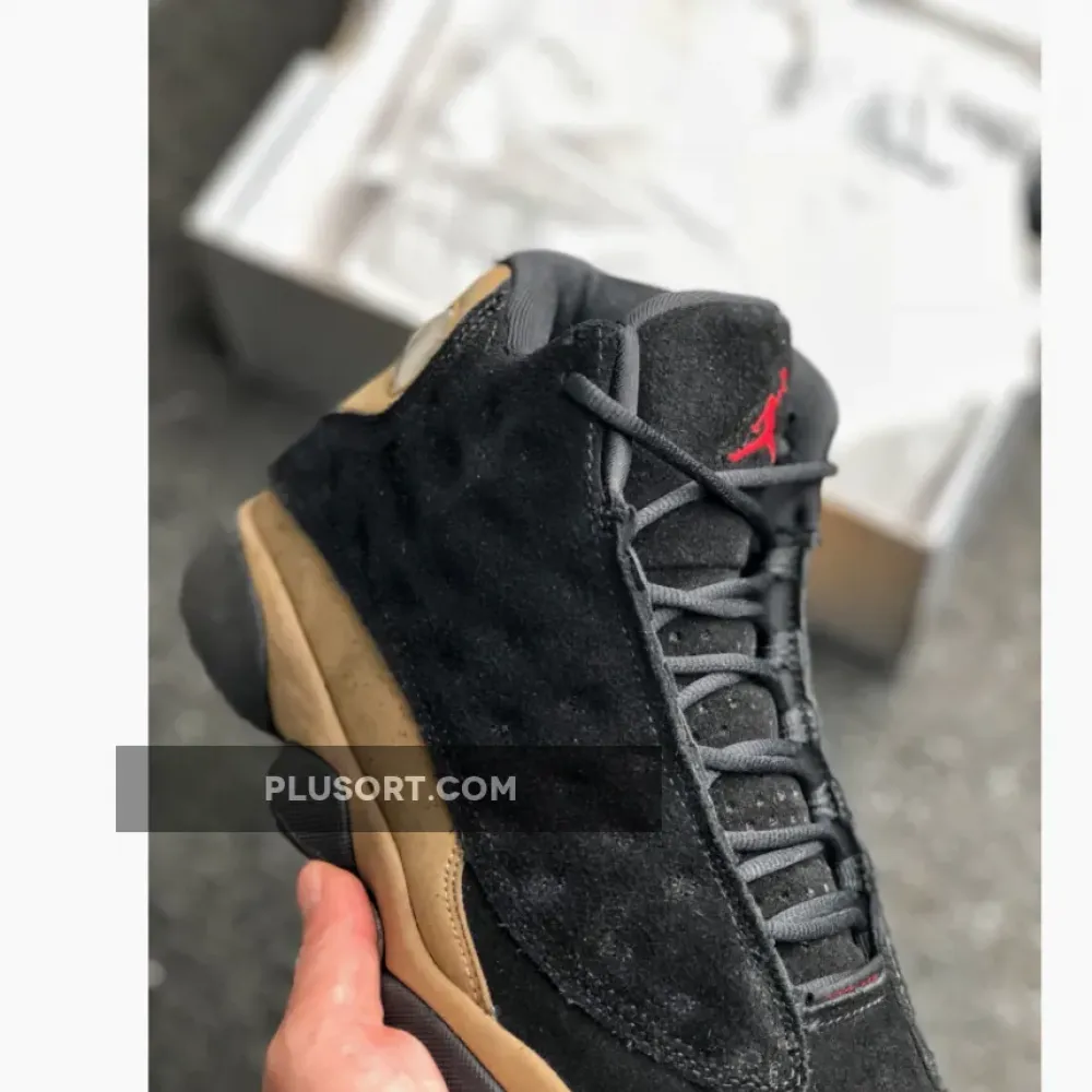Air Jordan 13 Black/True Red-Light Olive 414571-006