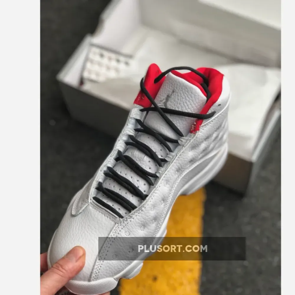 Air Jordan 13 “History of Flight” White/Metallic Silver-University Red 414571-103