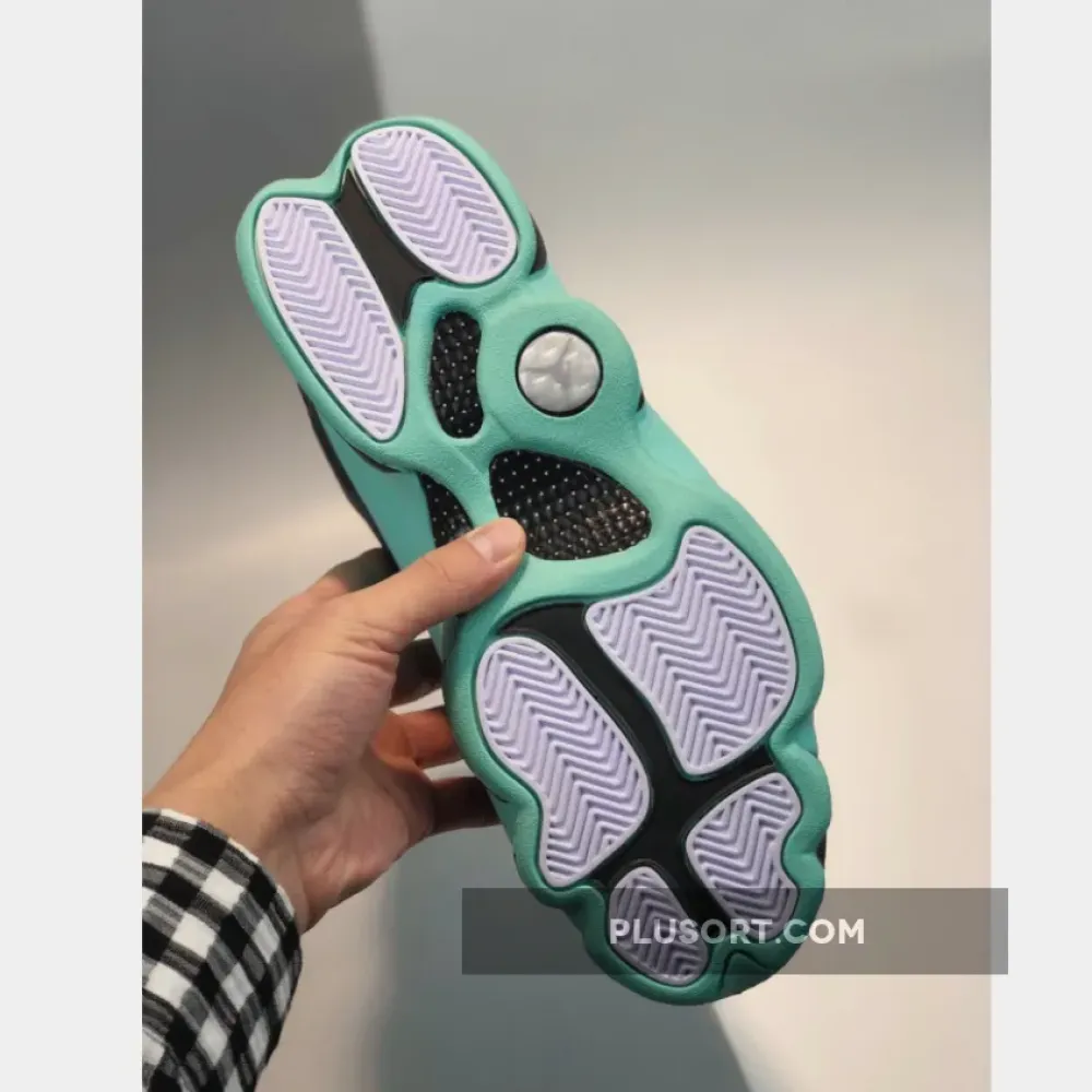 Air Jordan 13 Black/Island Green-Metallic Silver  414571-030