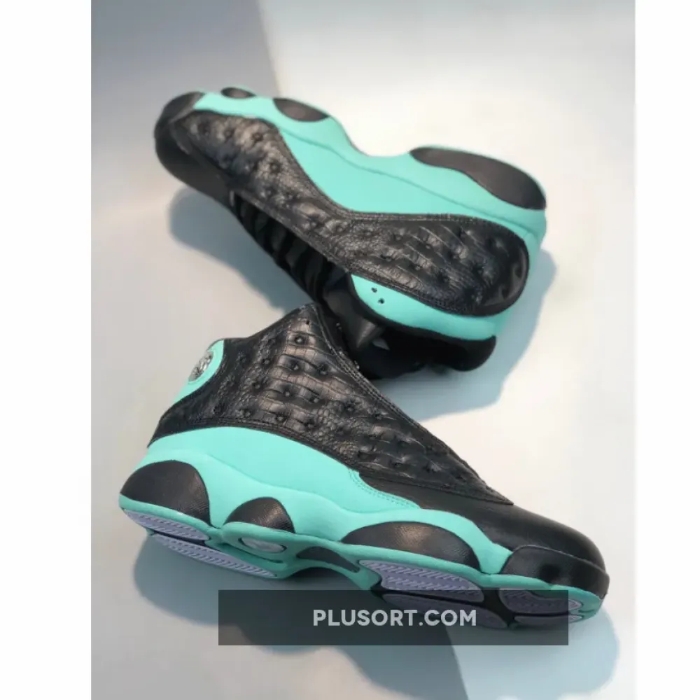 Air Jordan 13 Black/Island Green-Metallic Silver  414571-030