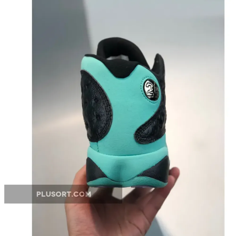 Air Jordan 13 Black/Island Green-Metallic Silver  414571-030