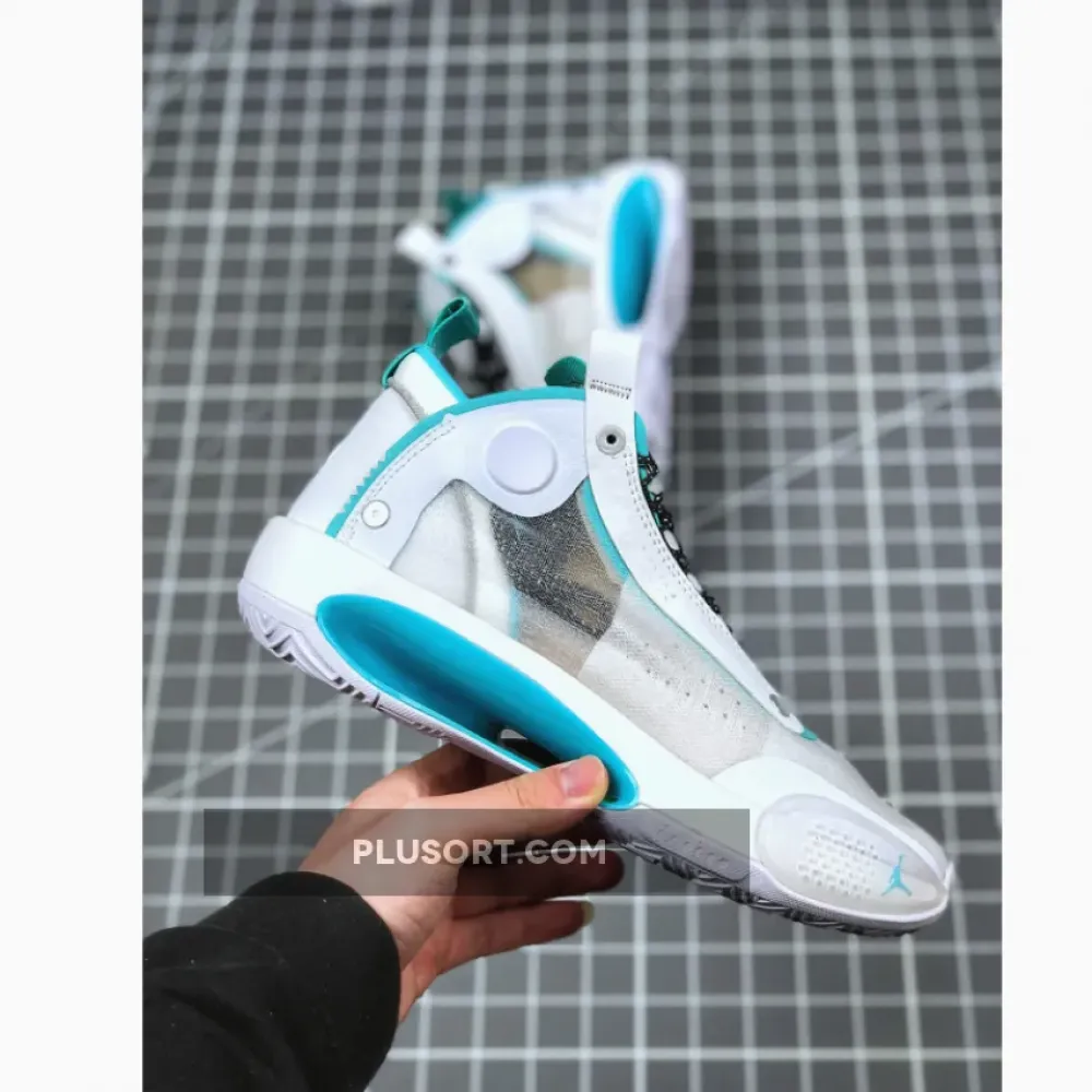 Air Jordan 34 “Snow Leopard” White/Aurora-Metallic Silver AR3240-103