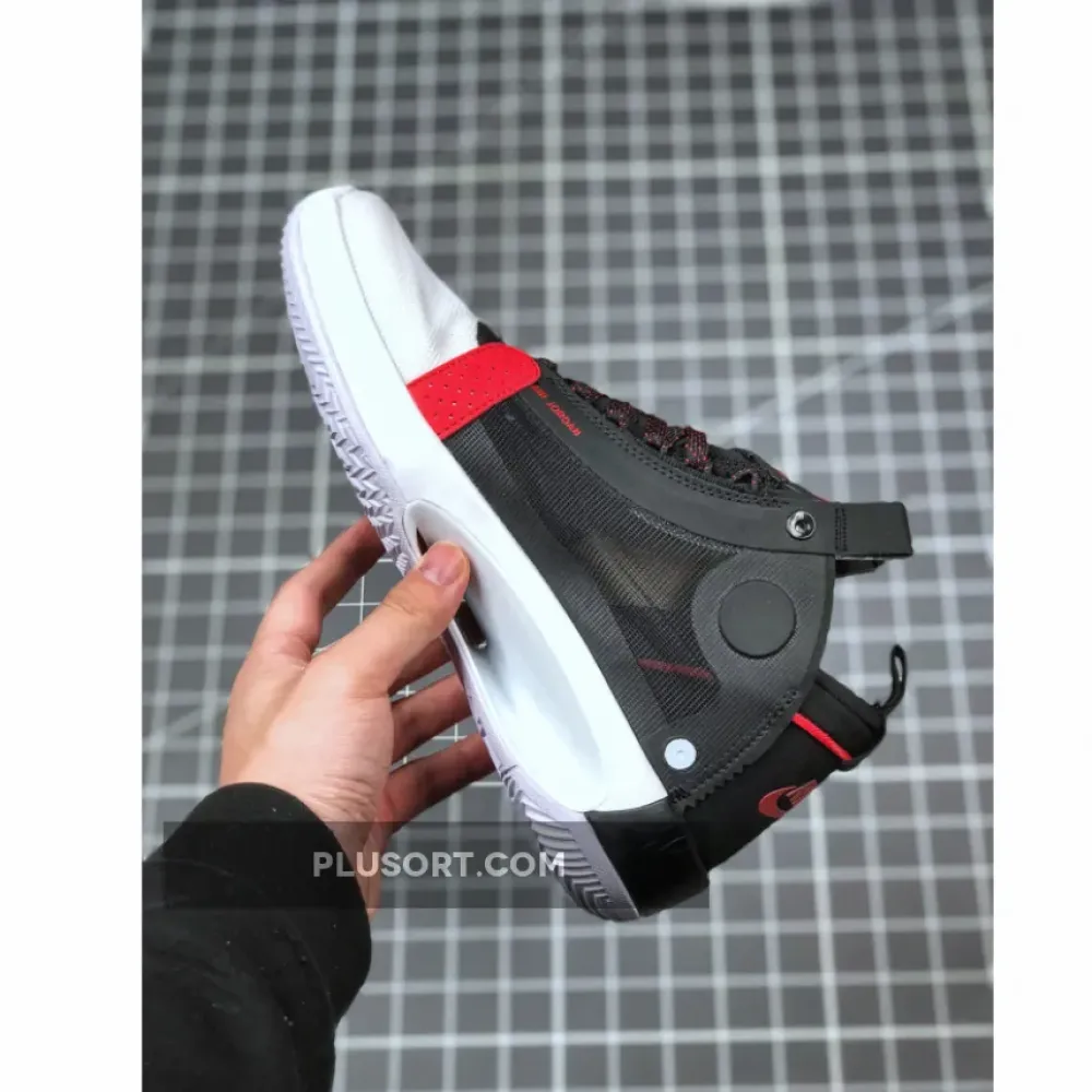 Air Jordan 34 “Bred” White/Orbit Red  AR3240-100