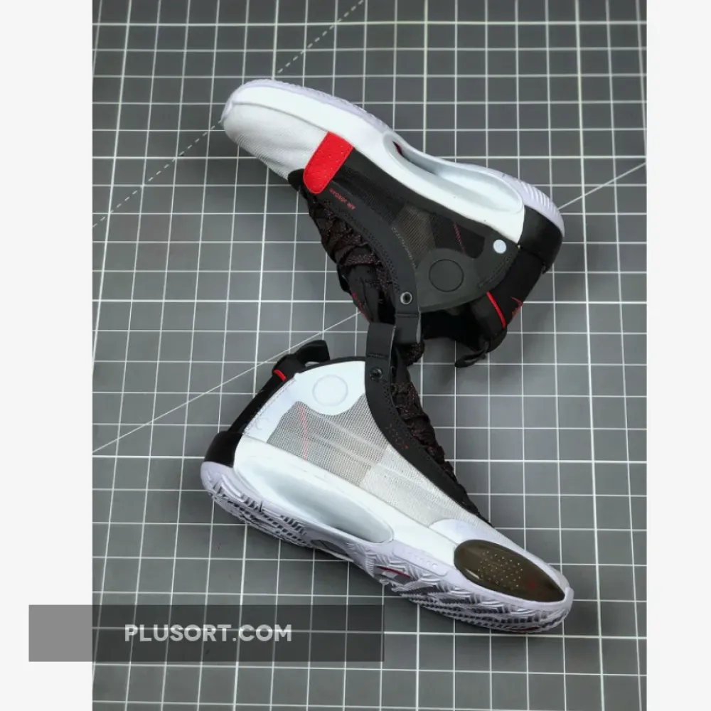 Air Jordan 34 “Bred” White/Orbit Red  AR3240-100