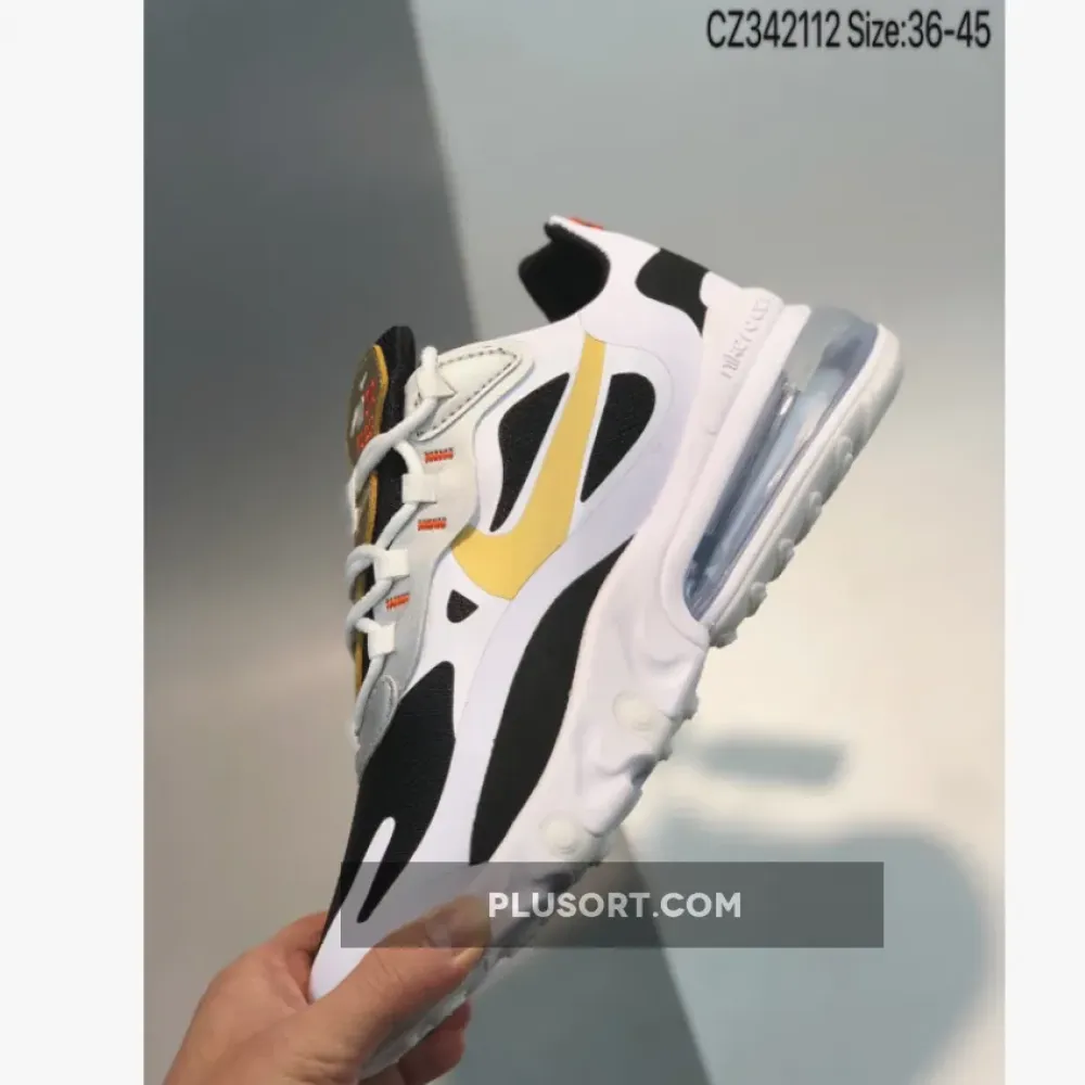 Nike Air Max 270 React Black/White-Metallic Gold CT3433-001