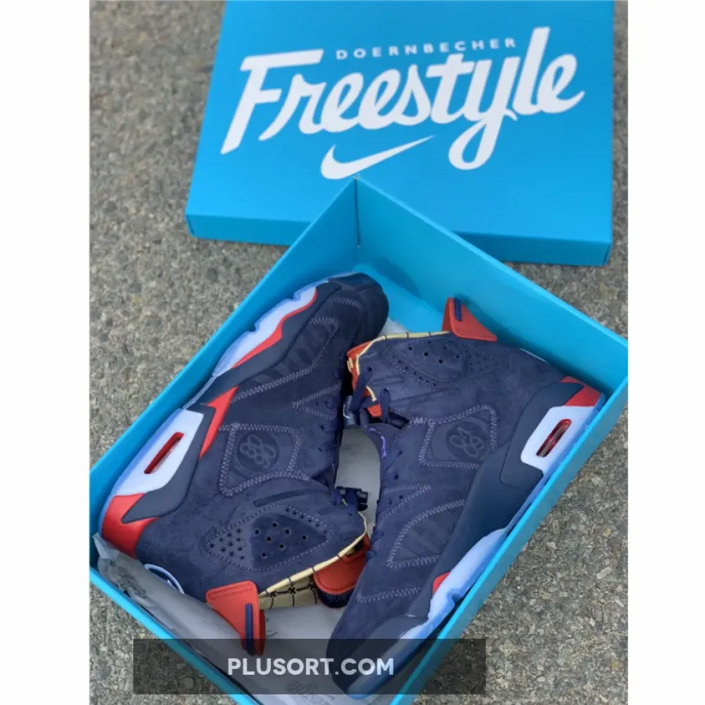 Air Jordan 6 Doernbecher Navy/White-Varsity Red-Metallic Gold CI6293-416