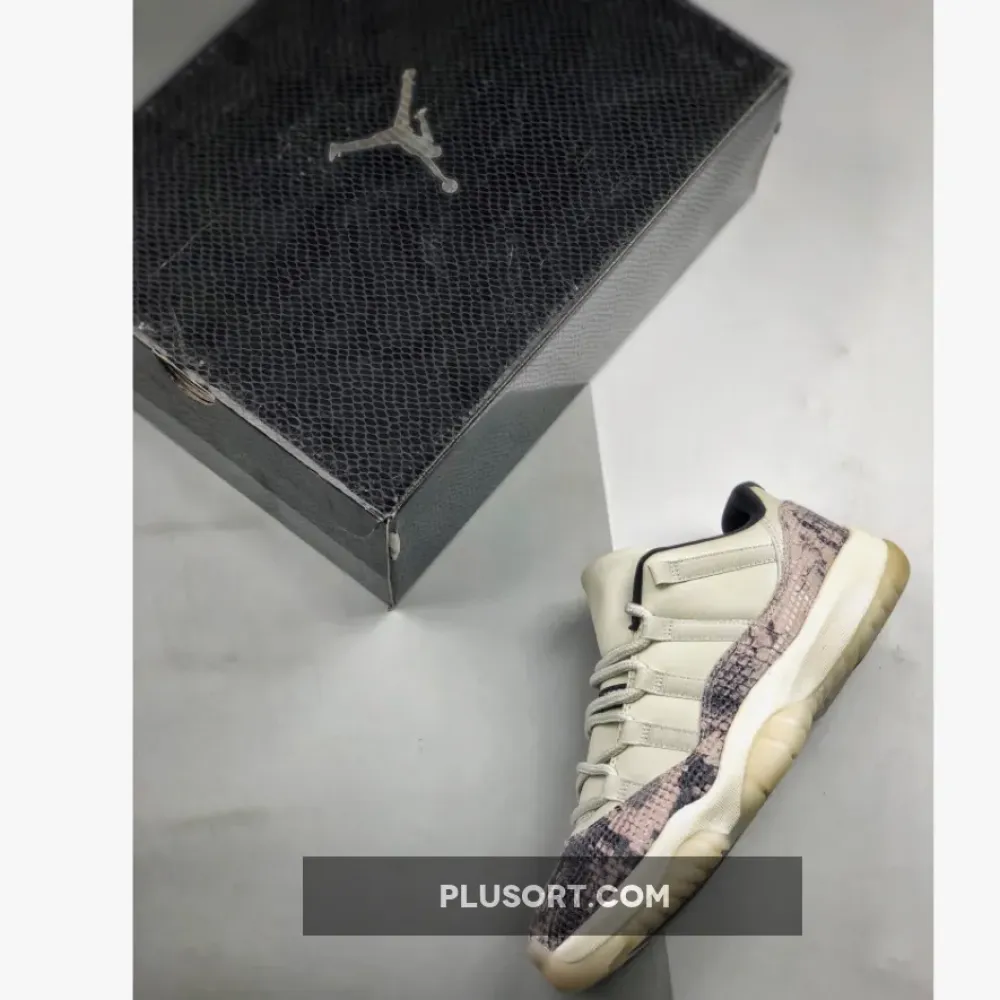 Air Jordan 11 Low SE “Snakeskin” Light Bone/University Red-Sail-Black CD6846-002