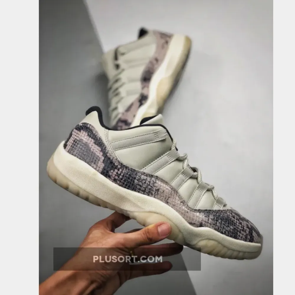 Air Jordan 11 Low SE “Snakeskin” Light Bone/University Red-Sail-Black CD6846-002