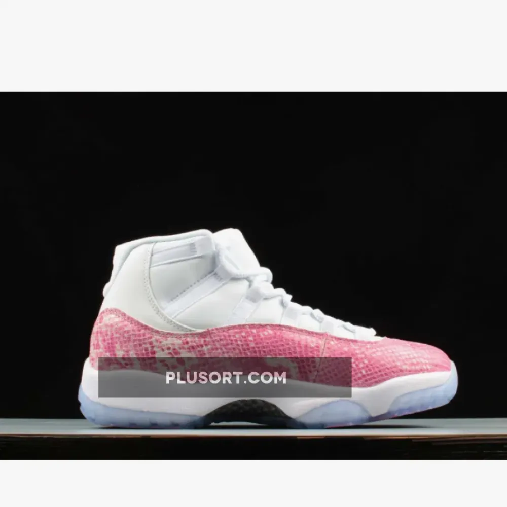Air Jordan 11 High “Pink Snakeskin” White/Watermelon-Black