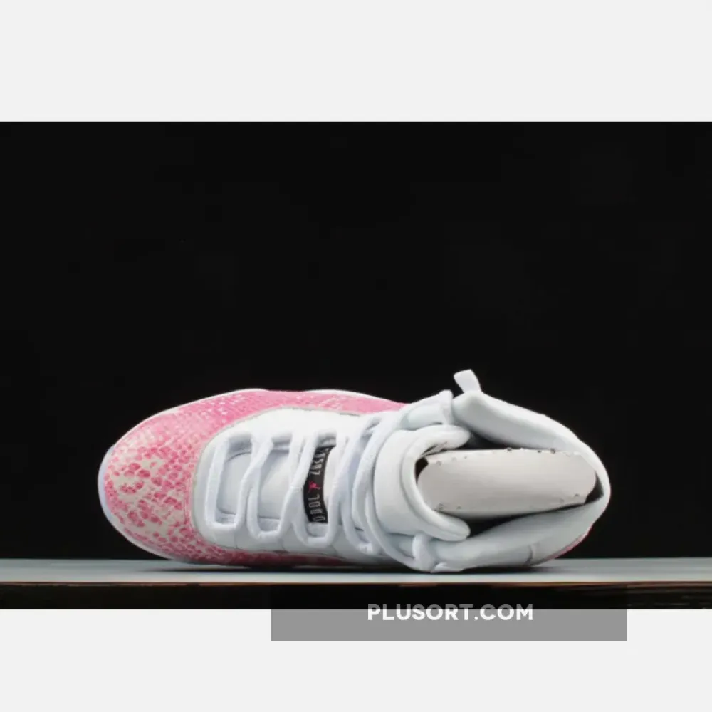 Air Jordan 11 High “Pink Snakeskin” White/Watermelon-Black