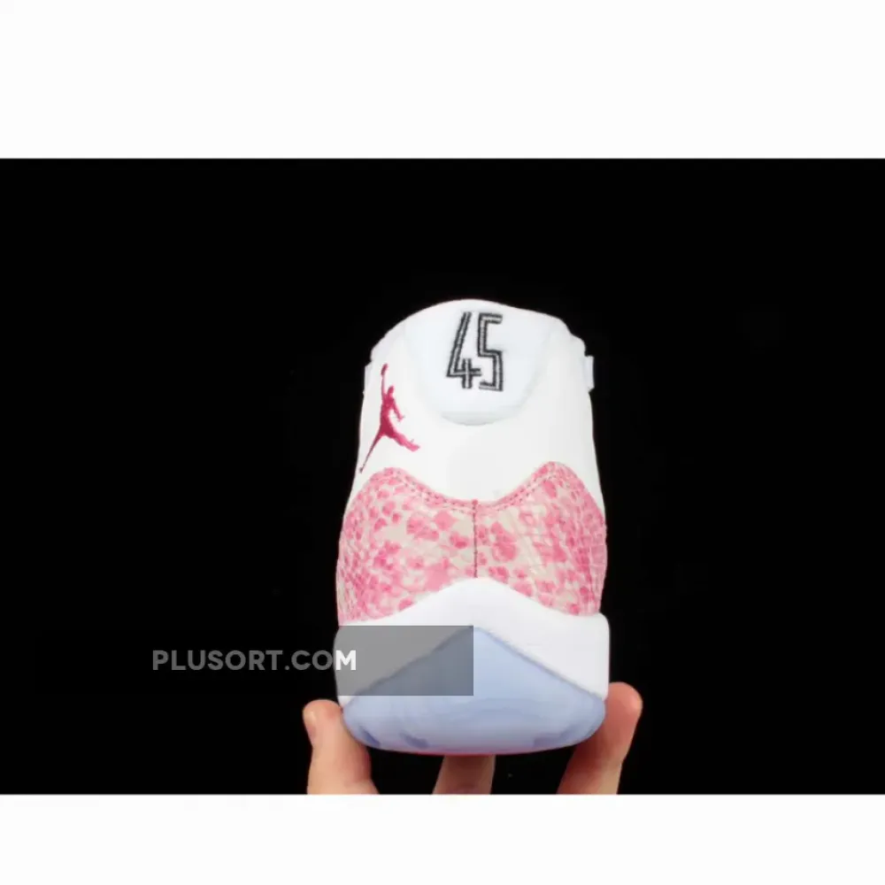 Air Jordan 11 High “Pink Snakeskin” White/Watermelon-Black