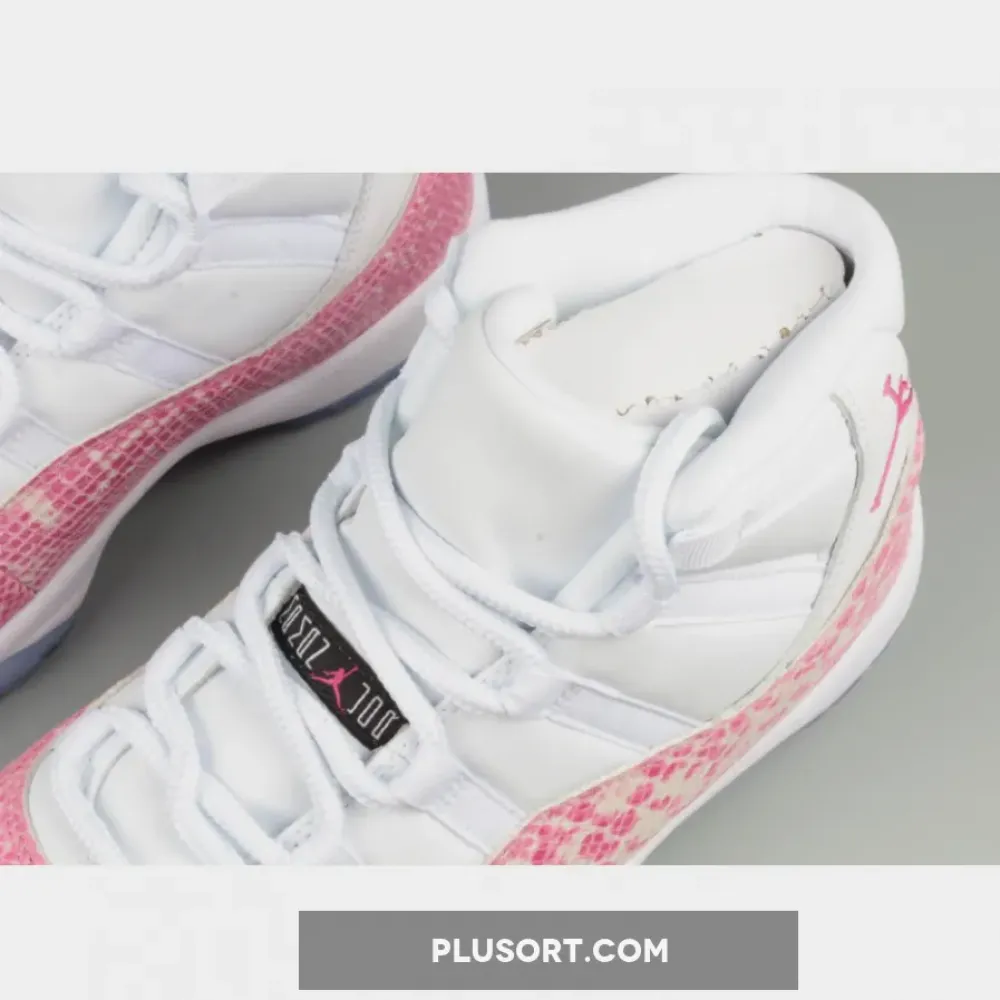 Air Jordan 11 High “Pink Snakeskin” White/Watermelon-Black