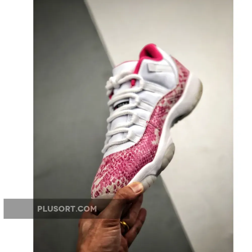 Air Jordan 11 Low WMNS “Pink Snakeskin” White/Watermelon-Black AH7860-106