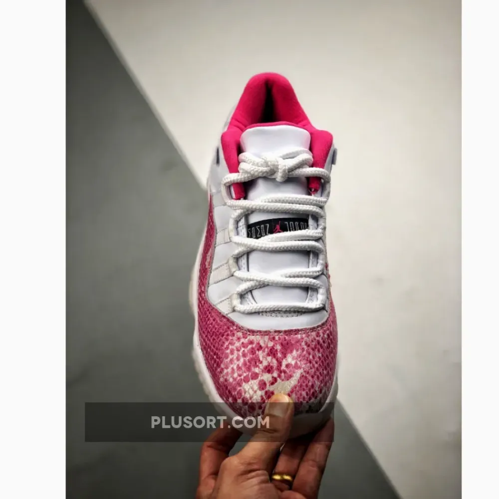 Air Jordan 11 Low WMNS “Pink Snakeskin” White/Watermelon-Black AH7860-106