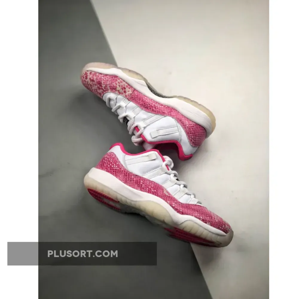 Air Jordan 11 Low WMNS “Pink Snakeskin” White/Watermelon-Black AH7860-106
