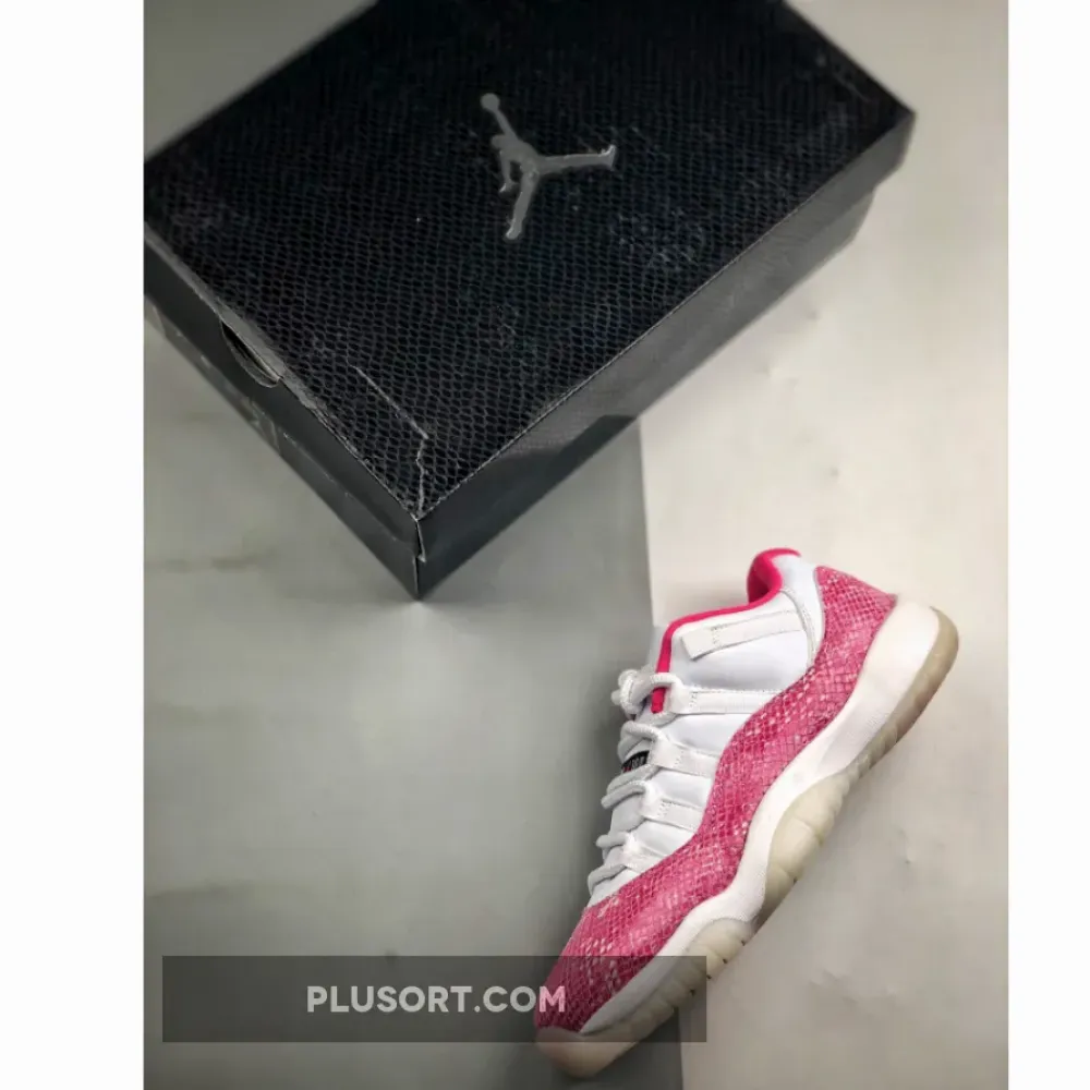 Air Jordan 11 Low WMNS “Pink Snakeskin” White/Watermelon-Black AH7860-106